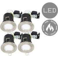 Fire Rated Die Cast Twist & Lock GU10 Ceiling Downlight  Pack of 4