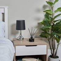 MiniSun Touch Table Lamps - 2x Bedside Dimmable Lights Tapered Shade LED Bulb A+