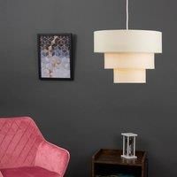 Modern Fabric Ceiling Pendant Lampshade Easy Fit 3 Tier Cotton Light Shades