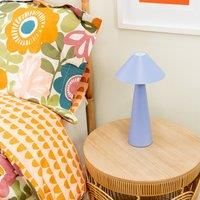 Betty Pair of Glass Table Lamsp with Fabric Lamp Shades
