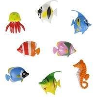8 x Colourful Artificial Plastic Bubble Lamp Aquarium Tropical Fish Seahorse