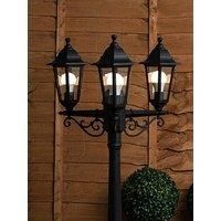 Traditional Victorian Style 2.2m Black 3 Way IP44 Outdoor Garden Lamp Post Light