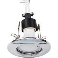 Recessed GU10 Ceiling Downlight Spotlight  Chrome  Minisun