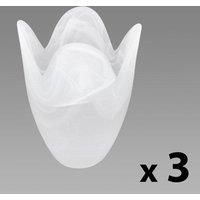 Set of 3 Glass Replacement Shades  Tulip