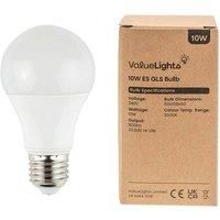 10W ES E27 LED GLS Light Bulbs in Warm White  Single