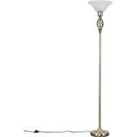 Traditional Floor Lamp Barley Twist 176cm Standard with Glass Shade Home Light