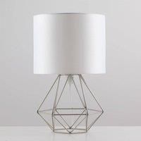 Modern Industrial Table Lamp 40cm Lounge Living Room Light LED Bulb Fabric Shade