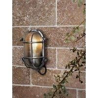 Polished Aluminium / Copper Outdoor Wall Light Bulkhead Garden Lighting LED Bulb
