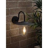 Lynton Swan Neck Black Outdoor Wall Lantern