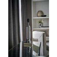 MiniSun  Glass Column Touch Table Lamp with Tapered Shade  Base Only