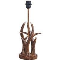 Rustic Antler Table Lamp Light Base Tree Bark Natural Finish Modern Lighting