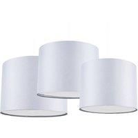 x3 Ceiling Pendant Light Shades Easy Fit Grey Fabric Lampshades With Diffusers