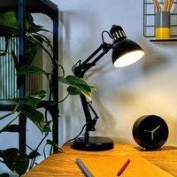 MiniSun Retro Designer Style Adjustable Black Metal Bedside Desk Table Lamp