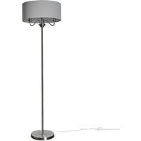 Traditional Floor Lamp Chrome 3 Way Multi Arm Standard Light Lampshade LED Bulb