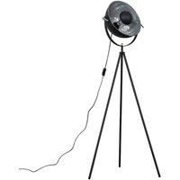 Tall Tripod Photography Style Floor Lamp Black Metal Light Large Shade LED Bulb