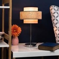 Weaver Pink Table Lamp Touch On/Off Dimmable