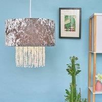 Velvet Ceiling Light Shades Pendant Acrylic Jewel Droplet Design LED Lighting