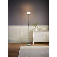 Modern LED Floor Lamp Tall Black / Silver White Uplighter Shade  Bulb Lighting