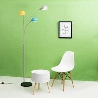 Curva 3 Way Grey Floor Lamp