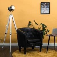 Vintage Tripod Floor Lamp Standard Light Adjustable Height LED Bulb Spotlight