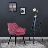 Vintage Tripod Floor Lamp Standard Light Adjustable Height LED Bulb Spotlight