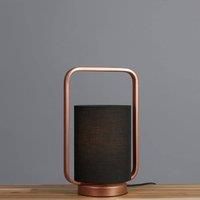 Modern Table Lamp Copper Chrome Bedside Light Lampshade Shade LED Bulb Lighting