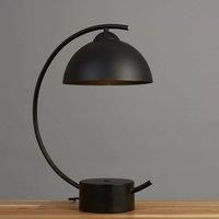 Modern Metal Table Lamp Matt Curved Design Light Domed Lampshade LED Bulb Light