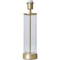 MiniSun Contemporary Matt Gold and Clear Tube Table Lamp Base