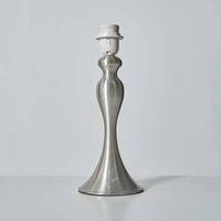 Modern Brushed Chrome Table Lamp base Tall Living Room Light Bedside Lighting