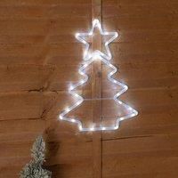 MiniSun 45cm LED Christmas Tree Window Wall Light Cool White Xmas Indoor Outdoor Festive Decorations