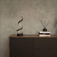 Infinity Matt Black Single Twist Integrated LED Table Lamp In Warm White