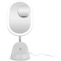 Vanity LED Makeup Mirror with Wireless Phone Charging Adjustable Dimmable Light with 3 Colour Modes and Removeable Magnifying Mirror