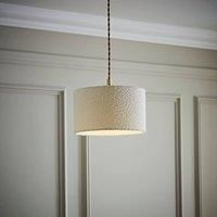 Boucle Ceiling Light Shade Lampshade Drum Pendant Easy Fit Textured Lights S M L