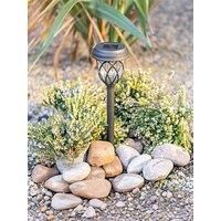 Pack of 6 - Solar Powered Black Diamond Spike Lights for Drive Path Patio Decor Stake, Solar Light for Outdoor Garden