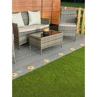 Set of 6 Warm / Cool White Decking Solar Lights Garden Patio Path Lighting IP44