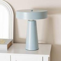 Blue Table Lamp Bedroom Bedside Living Room Reading Light Lampshade LED Bulb