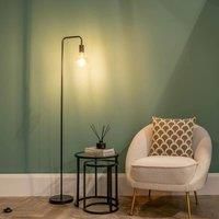 ValueLights | Industrial Style Black Metal Curved Stem Floor Lamp Light | Floor Lamps & Torchieres, Home Décor & Improvement Essential