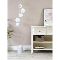Blush Pink Floor Lamp 5 Way Glass Globe Shades Living Room Free Standing Light