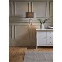 Metal Industrial Tall Floor Lamp Base Living Room Light Oval Fabric Lampshade