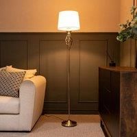 Memphis Antique Brass Traditional Floor Lamp