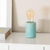 Ceramic Table Lamps Small Bedroom Bedside Lights Green / Yellow Candy Stripe