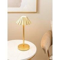 Rechargeable LED Portable Table Lamp Warm White Dimmable Touch Light for Living Room Bedroom - Gold