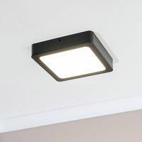 ValueLights | 25cm Square Bathroom Ceiling Light Fitting IP44 24W Integrated LED Recessed | Close-to-Ceiling Lights, Home Décor & Improvement Essential | Black