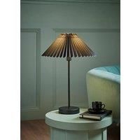 ValueLights | Black Metal Single Stem Table Lamp with Pleated Lampshade | Table Lamps, Home Décor & Improvement Essential