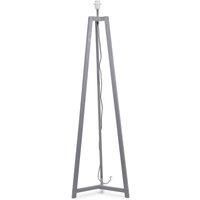 Grey Wood Tripod Floor Lamp Base Free Standing Living Room Light