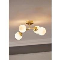 4 Way Ceiling Light Fitting Gold Silver Black Living Room Lights Globe Shades