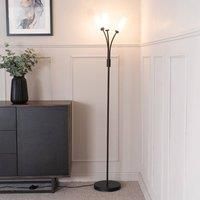 Modern 3 Arm Floor Lamp Free Standing Living Room Lounge Light LED Bulbs