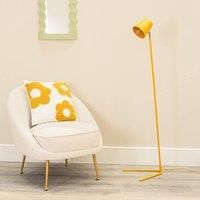 ValueLights | Mustard Metal Floor Lamp with Tapered Dome Shade Living Room Office Task Light | Floor Lamps & Home Improvements Essential