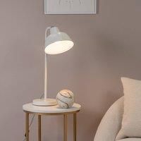 ValueLights | White Metal Stem Table Lamp with Angled Dome Shade | Table Lamps, Home Décor & Improvement Essential