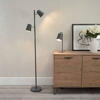 ValueLights | Grey Metal 2 Way Standing Floor Lamp | Floor Lamps & Torchieres, Home Décor & Improvement Essential
